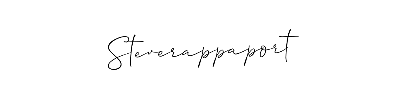 Design your own signature with our free online signature maker. With this signature software, you can create a handwritten (Allison_Script) signature for name Steverappaport. Steverappaport signature style 2 images and pictures png