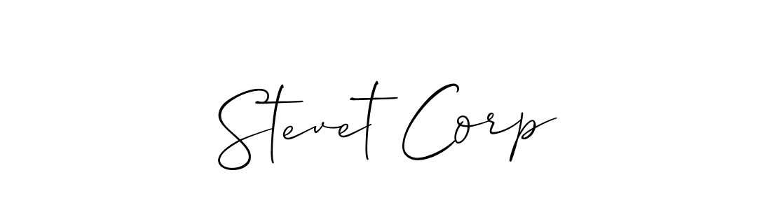 if you are searching for the best signature style for your name Stevet Corp. so please give up your signature search. here we have designed multiple signature styles  using Allison_Script. Stevet Corp signature style 2 images and pictures png