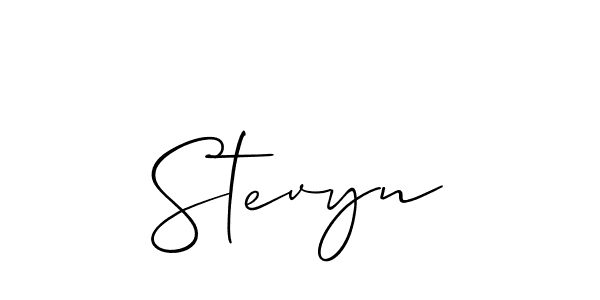 You should practise on your own different ways (Allison_Script) to write your name (Stevyn) in signature. don't let someone else do it for you. Stevyn signature style 2 images and pictures png