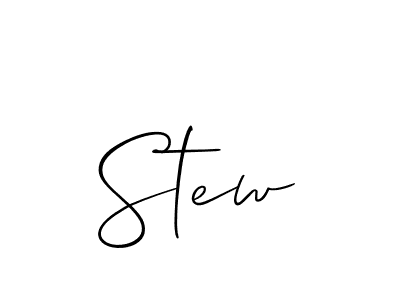 You should practise on your own different ways (Allison_Script) to write your name (Stew) in signature. don't let someone else do it for you. Stew signature style 2 images and pictures png