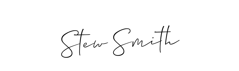 How to make Stew Smith signature? Allison_Script is a professional autograph style. Create handwritten signature for Stew Smith name. Stew Smith signature style 2 images and pictures png