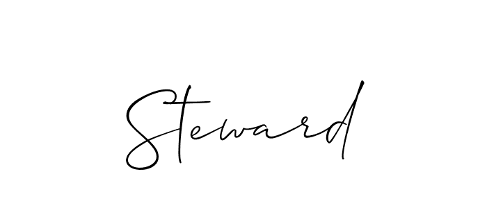 Design your own signature with our free online signature maker. With this signature software, you can create a handwritten (Allison_Script) signature for name Steward. Steward signature style 2 images and pictures png