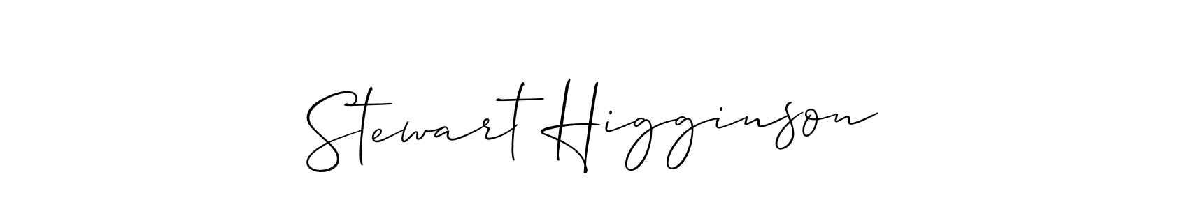 You should practise on your own different ways (Allison_Script) to write your name (Stewart Higginson) in signature. don't let someone else do it for you. Stewart Higginson signature style 2 images and pictures png