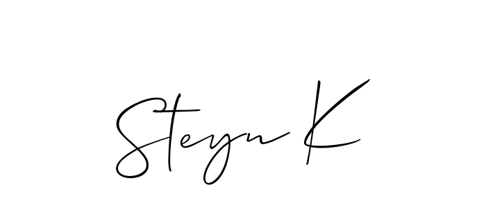 You should practise on your own different ways (Allison_Script) to write your name (Steyn K) in signature. don't let someone else do it for you. Steyn K signature style 2 images and pictures png