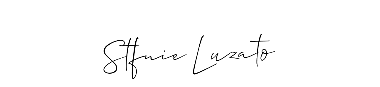 Similarly Allison_Script is the best handwritten signature design. Signature creator online .You can use it as an online autograph creator for name Stfnie Luzato. Stfnie Luzato signature style 2 images and pictures png
