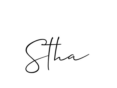 Stha stylish signature style. Best Handwritten Sign (Allison_Script) for my name. Handwritten Signature Collection Ideas for my name Stha. Stha signature style 2 images and pictures png