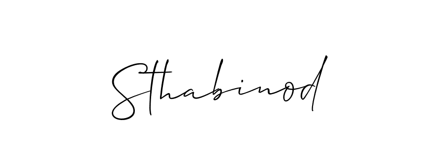 How to make Sthabinod signature? Allison_Script is a professional autograph style. Create handwritten signature for Sthabinod name. Sthabinod signature style 2 images and pictures png