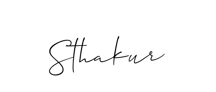 Similarly Allison_Script is the best handwritten signature design. Signature creator online .You can use it as an online autograph creator for name Sthakur. Sthakur signature style 2 images and pictures png