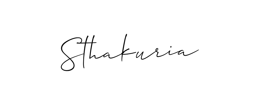 Sthakuria stylish signature style. Best Handwritten Sign (Allison_Script) for my name. Handwritten Signature Collection Ideas for my name Sthakuria. Sthakuria signature style 2 images and pictures png