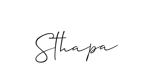 Best and Professional Signature Style for Sthapa. Allison_Script Best Signature Style Collection. Sthapa signature style 2 images and pictures png