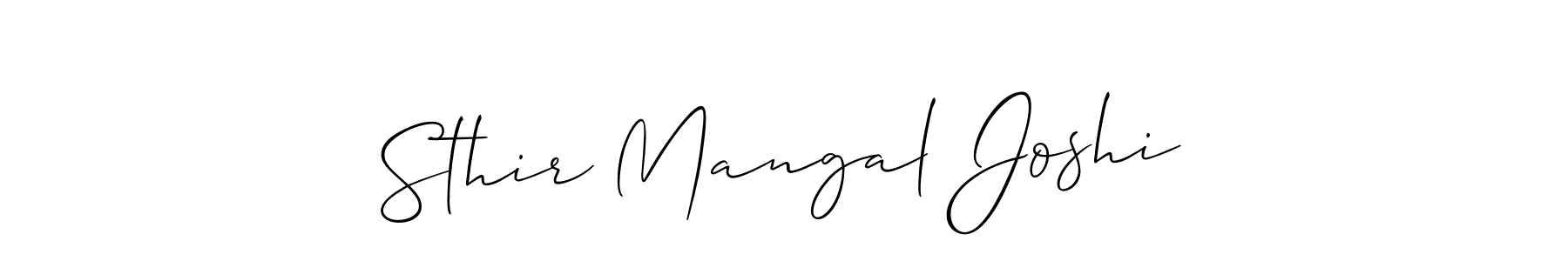 You can use this online signature creator to create a handwritten signature for the name Sthir Mangal Joshi. This is the best online autograph maker. Sthir Mangal Joshi signature style 2 images and pictures png