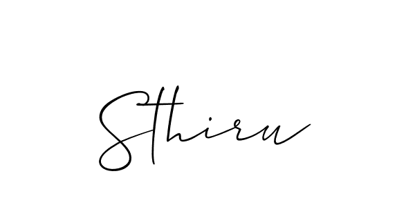 Allison_Script is a professional signature style that is perfect for those who want to add a touch of class to their signature. It is also a great choice for those who want to make their signature more unique. Get Sthiru name to fancy signature for free. Sthiru signature style 2 images and pictures png