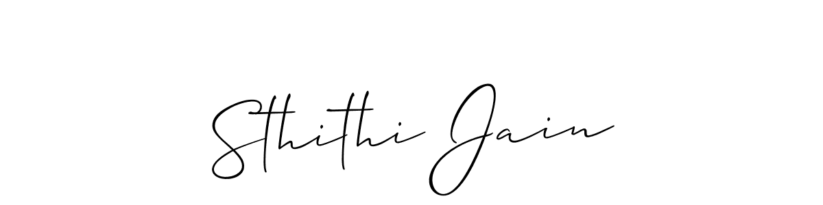 Sthithi Jain stylish signature style. Best Handwritten Sign (Allison_Script) for my name. Handwritten Signature Collection Ideas for my name Sthithi Jain. Sthithi Jain signature style 2 images and pictures png