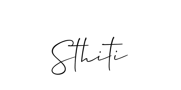 How to make Sthiti signature? Allison_Script is a professional autograph style. Create handwritten signature for Sthiti name. Sthiti signature style 2 images and pictures png