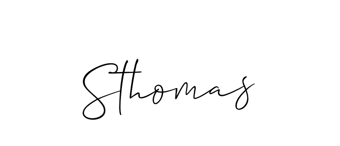 Design your own signature with our free online signature maker. With this signature software, you can create a handwritten (Allison_Script) signature for name Sthomas. Sthomas signature style 2 images and pictures png