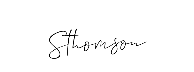 How to make Sthomson signature? Allison_Script is a professional autograph style. Create handwritten signature for Sthomson name. Sthomson signature style 2 images and pictures png