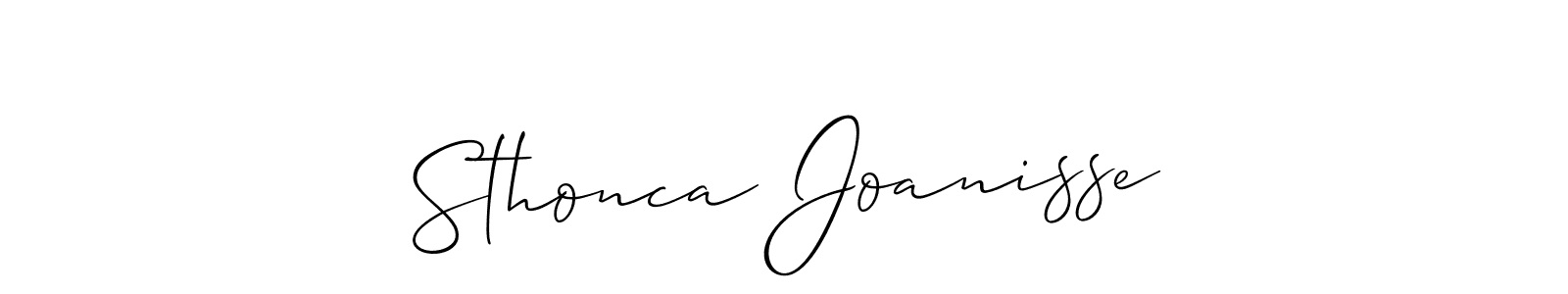 Also You can easily find your signature by using the search form. We will create Sthonca Joanisse name handwritten signature images for you free of cost using Allison_Script sign style. Sthonca Joanisse signature style 2 images and pictures png