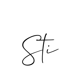How to make Sti name signature. Use Allison_Script style for creating short signs online. This is the latest handwritten sign. Sti signature style 2 images and pictures png