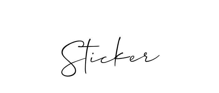 How to Draw Sticker signature style? Allison_Script is a latest design signature styles for name Sticker. Sticker signature style 2 images and pictures png