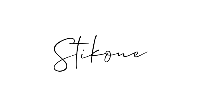 Create a beautiful signature design for name Stikone. With this signature (Allison_Script) fonts, you can make a handwritten signature for free. Stikone signature style 2 images and pictures png