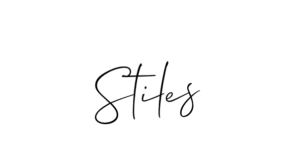 Create a beautiful signature design for name Stiles. With this signature (Allison_Script) fonts, you can make a handwritten signature for free. Stiles signature style 2 images and pictures png