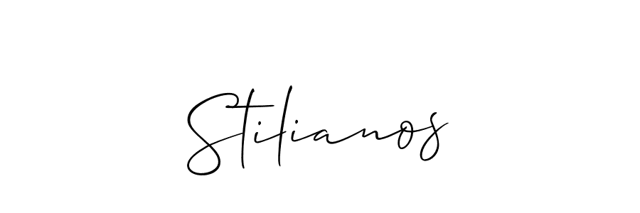 The best way (Allison_Script) to make a short signature is to pick only two or three words in your name. The name Stilianos include a total of six letters. For converting this name. Stilianos signature style 2 images and pictures png