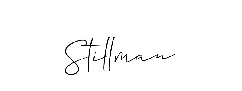 Make a beautiful signature design for name Stillman. With this signature (Allison_Script) style, you can create a handwritten signature for free. Stillman signature style 2 images and pictures png