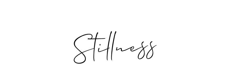 How to make Stillness signature? Allison_Script is a professional autograph style. Create handwritten signature for Stillness name. Stillness signature style 2 images and pictures png