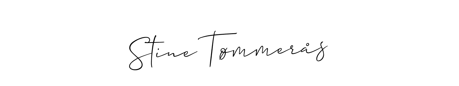 How to make Stine Tømmerås signature? Allison_Script is a professional autograph style. Create handwritten signature for Stine Tømmerås name. Stine Tømmerås signature style 2 images and pictures png