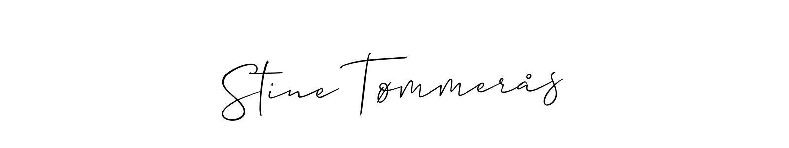 It looks lik you need a new signature style for name Stine Tømmerås. Design unique handwritten (Allison_Script) signature with our free signature maker in just a few clicks. Stine Tømmerås signature style 2 images and pictures png