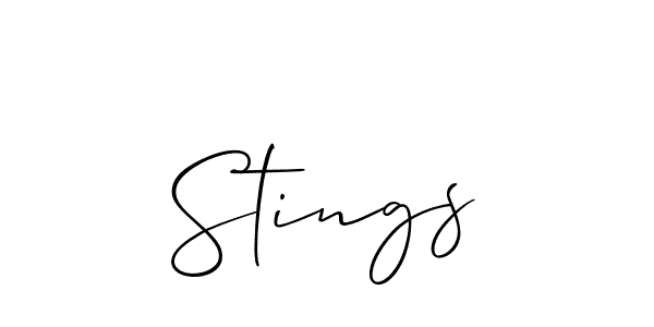 How to make Stings name signature. Use Allison_Script style for creating short signs online. This is the latest handwritten sign. Stings signature style 2 images and pictures png