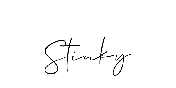 How to make Stinky name signature. Use Allison_Script style for creating short signs online. This is the latest handwritten sign. Stinky signature style 2 images and pictures png