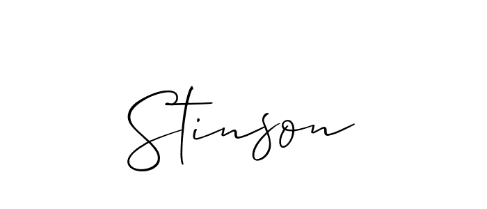 You should practise on your own different ways (Allison_Script) to write your name (Stinson) in signature. don't let someone else do it for you. Stinson signature style 2 images and pictures png