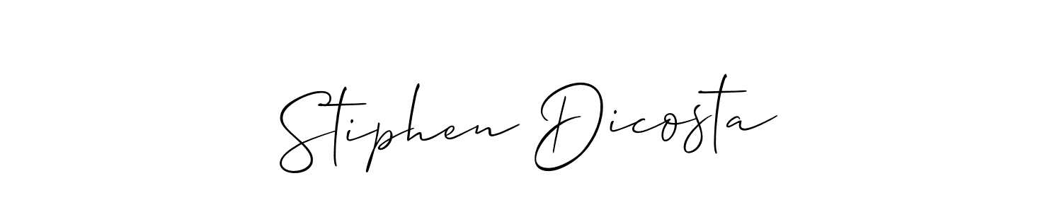 Check out images of Autograph of Stiphen Dicosta name. Actor Stiphen Dicosta Signature Style. Allison_Script is a professional sign style online. Stiphen Dicosta signature style 2 images and pictures png