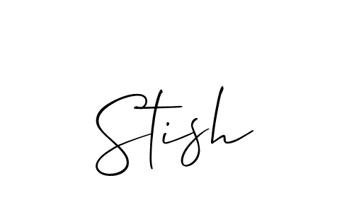 if you are searching for the best signature style for your name Stish. so please give up your signature search. here we have designed multiple signature styles  using Allison_Script. Stish signature style 2 images and pictures png