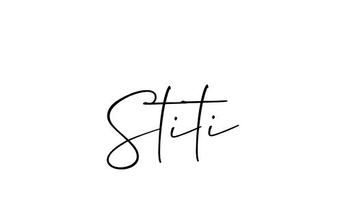 Allison_Script is a professional signature style that is perfect for those who want to add a touch of class to their signature. It is also a great choice for those who want to make their signature more unique. Get Stiti name to fancy signature for free. Stiti signature style 2 images and pictures png