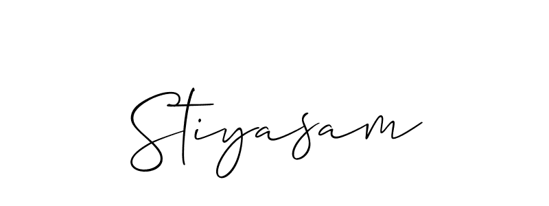 The best way (Allison_Script) to make a short signature is to pick only two or three words in your name. The name Stiyasam include a total of six letters. For converting this name. Stiyasam signature style 2 images and pictures png