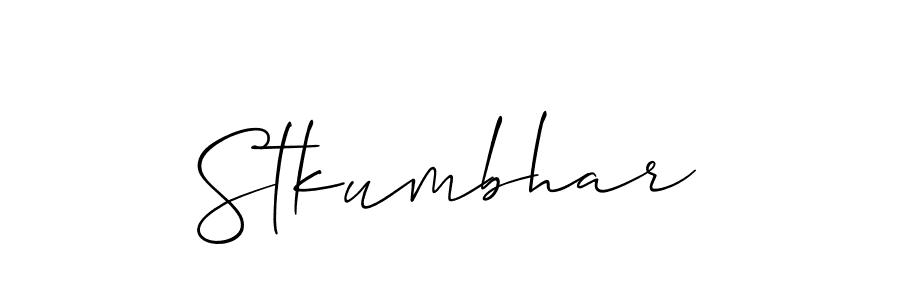 if you are searching for the best signature style for your name Stkumbhar. so please give up your signature search. here we have designed multiple signature styles  using Allison_Script. Stkumbhar signature style 2 images and pictures png