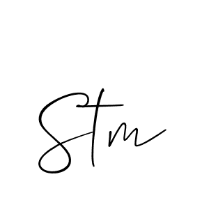 Also we have Stm name is the best signature style. Create professional handwritten signature collection using Allison_Script autograph style. Stm signature style 2 images and pictures png