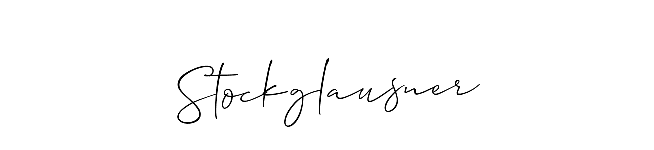 The best way (Allison_Script) to make a short signature is to pick only two or three words in your name. The name Stockglausner include a total of six letters. For converting this name. Stockglausner signature style 2 images and pictures png