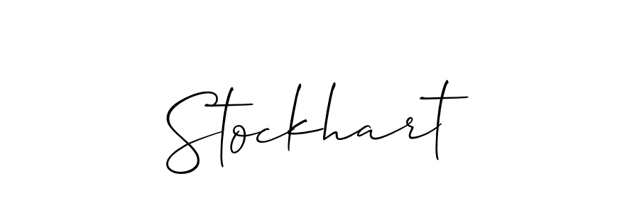 Create a beautiful signature design for name Stockhart. With this signature (Allison_Script) fonts, you can make a handwritten signature for free. Stockhart signature style 2 images and pictures png