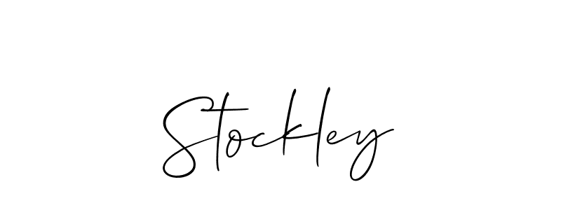 How to make Stockley signature? Allison_Script is a professional autograph style. Create handwritten signature for Stockley name. Stockley signature style 2 images and pictures png