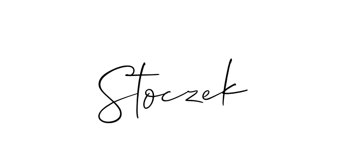 The best way (Allison_Script) to make a short signature is to pick only two or three words in your name. The name Stoczek include a total of six letters. For converting this name. Stoczek signature style 2 images and pictures png
