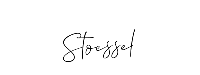 Stoessel stylish signature style. Best Handwritten Sign (Allison_Script) for my name. Handwritten Signature Collection Ideas for my name Stoessel. Stoessel signature style 2 images and pictures png