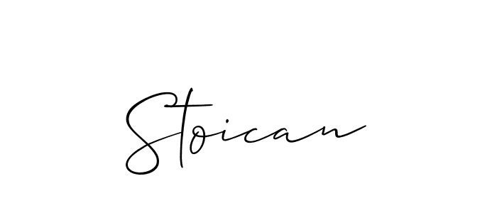 Make a beautiful signature design for name Stoican. With this signature (Allison_Script) style, you can create a handwritten signature for free. Stoican signature style 2 images and pictures png