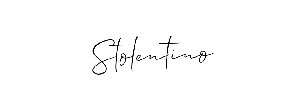 Stolentino stylish signature style. Best Handwritten Sign (Allison_Script) for my name. Handwritten Signature Collection Ideas for my name Stolentino. Stolentino signature style 2 images and pictures png