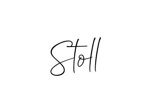 Use a signature maker to create a handwritten signature online. With this signature software, you can design (Allison_Script) your own signature for name Stoll. Stoll signature style 2 images and pictures png