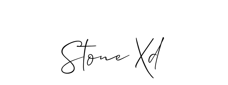 Use a signature maker to create a handwritten signature online. With this signature software, you can design (Allison_Script) your own signature for name Stone Xd. Stone Xd signature style 2 images and pictures png