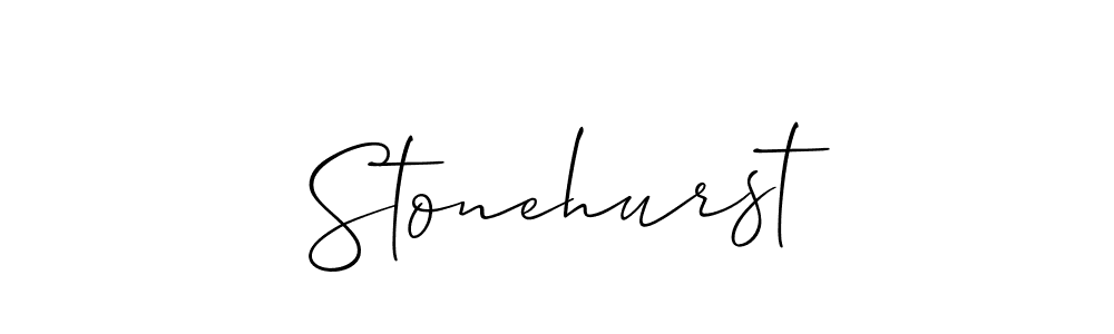 Create a beautiful signature design for name Stonehurst. With this signature (Allison_Script) fonts, you can make a handwritten signature for free. Stonehurst signature style 2 images and pictures png
