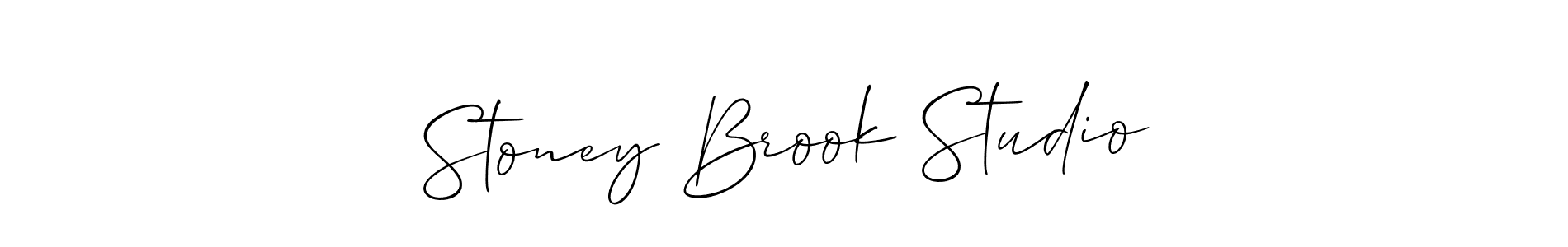 The best way (Allison_Script) to make a short signature is to pick only two or three words in your name. The name Stoney Brook Studio include a total of six letters. For converting this name. Stoney Brook Studio signature style 2 images and pictures png